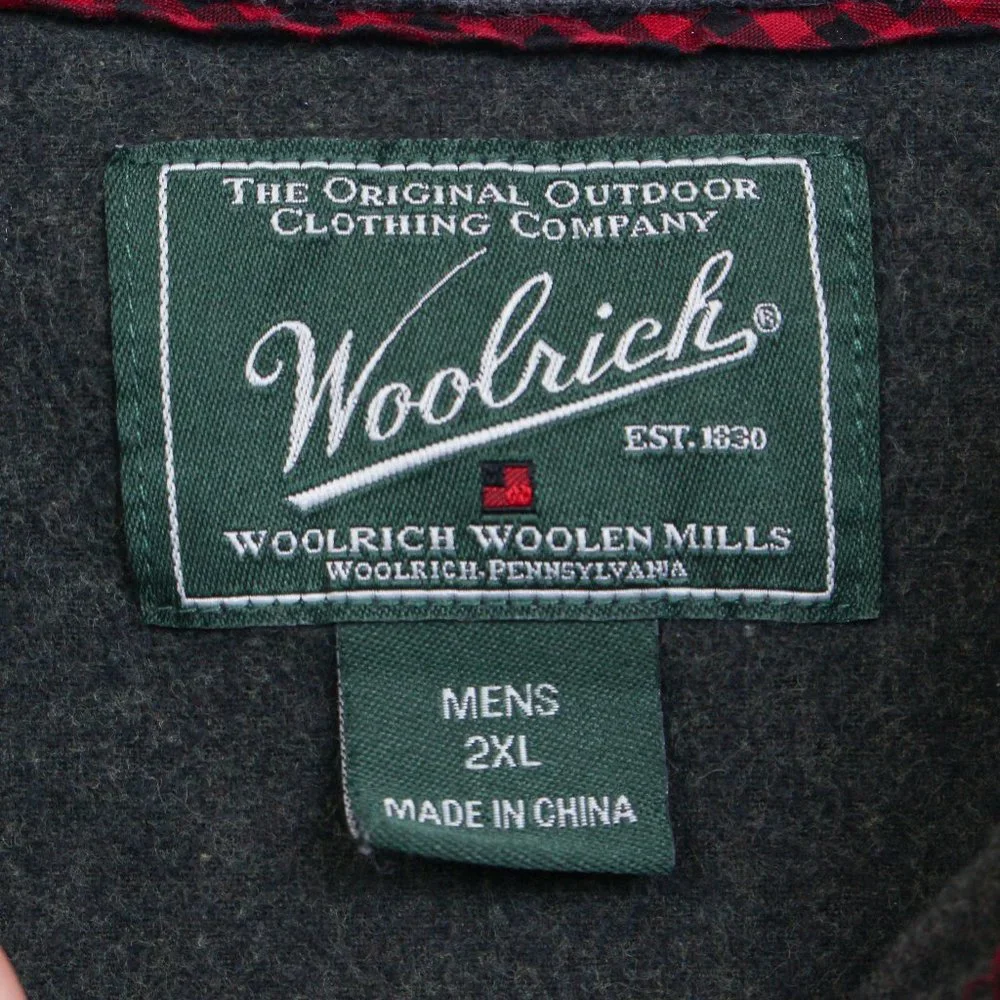 Woolrich Shirt Men's XXL Olive Heather Button Down - Picture 2 of 9